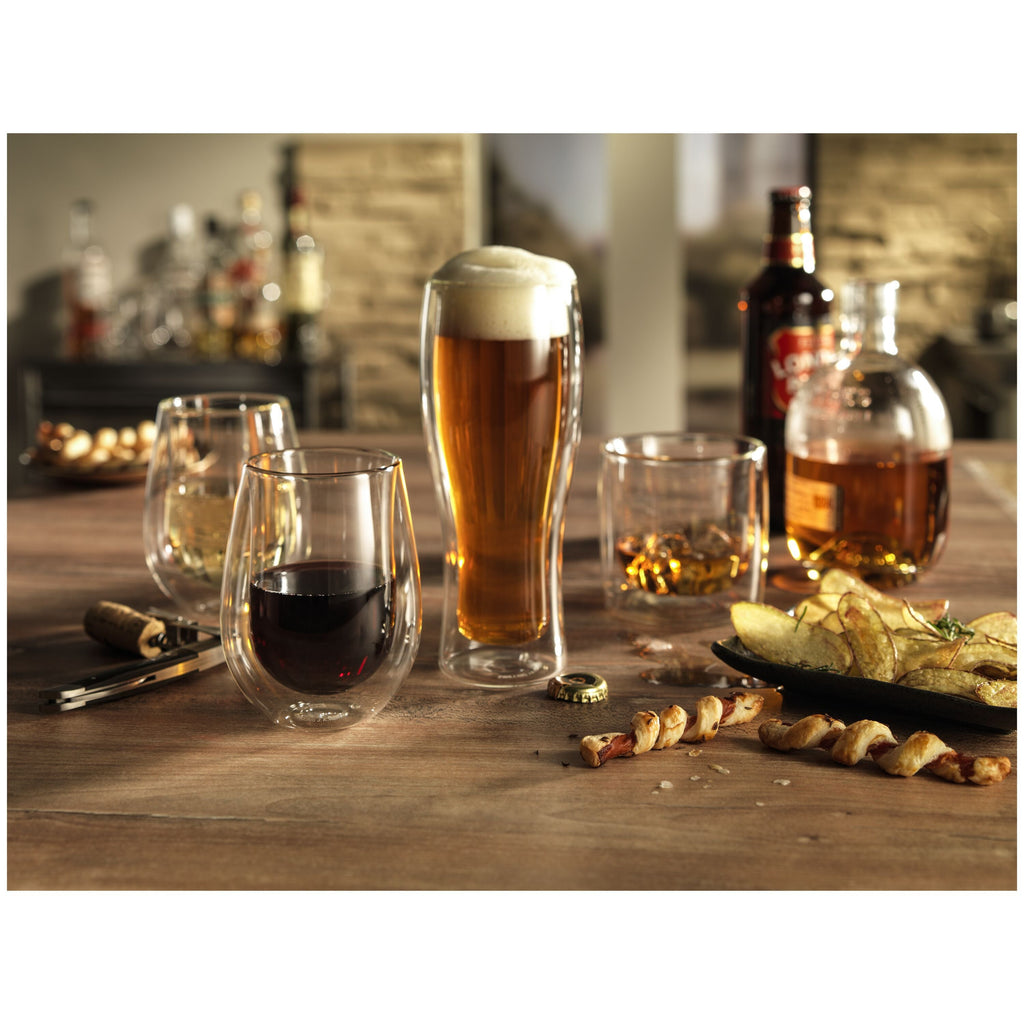 Two transparent ZWILLING double wall pilsner beer glasses crafted from borosilicate glass — view 3