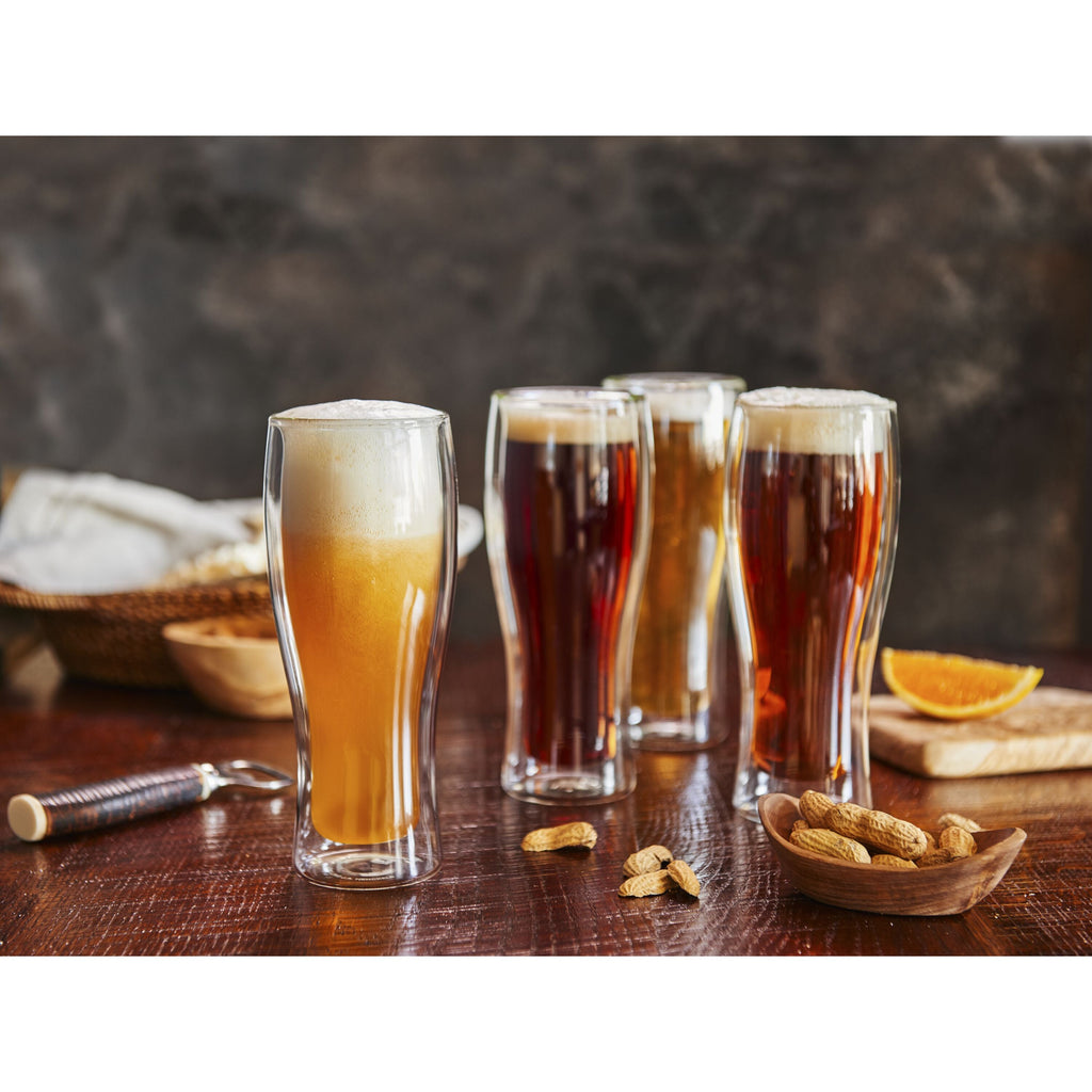 Two transparent ZWILLING double wall pilsner beer glasses crafted from borosilicate glass — view 4