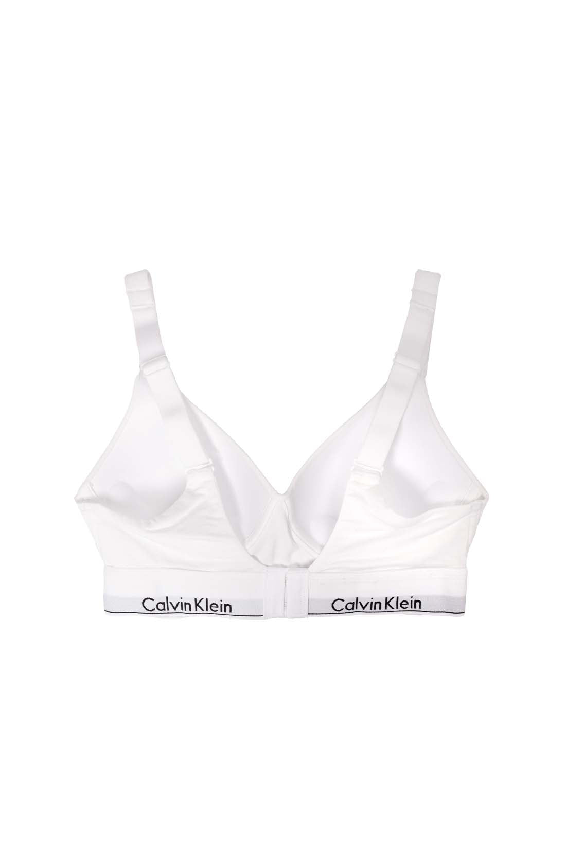 Women's black cotton blend bra with adjustable straps, soft contoured cups, and logo underbust band. — view 4