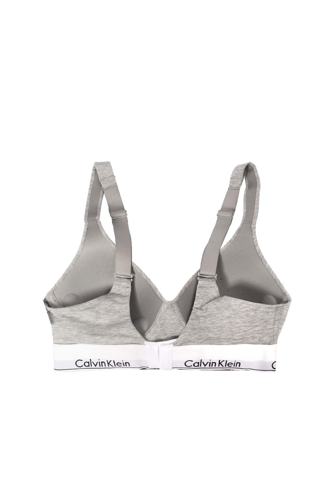Women's black cotton blend bra with adjustable straps, soft contoured cups, and logo underbust band. — view 13