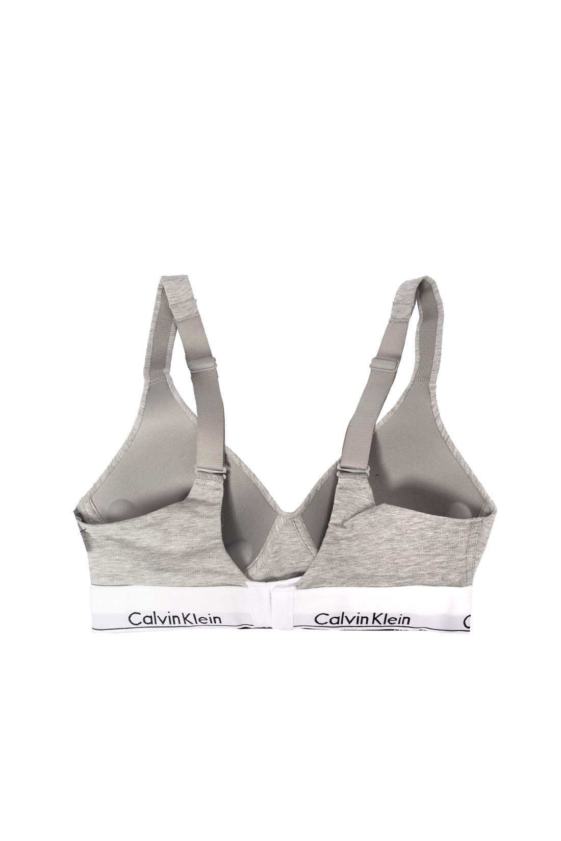 Women's black cotton blend bra with adjustable straps, soft contoured cups, and logo underbust band. — view 16
