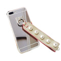 Luxury silver mirror back iPhone case featuring a durable and shockproof hard shell exterior design