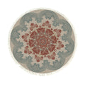 90cm round area rug with a mesmerizing multicolor mandala bohemian design and anti-slip backing