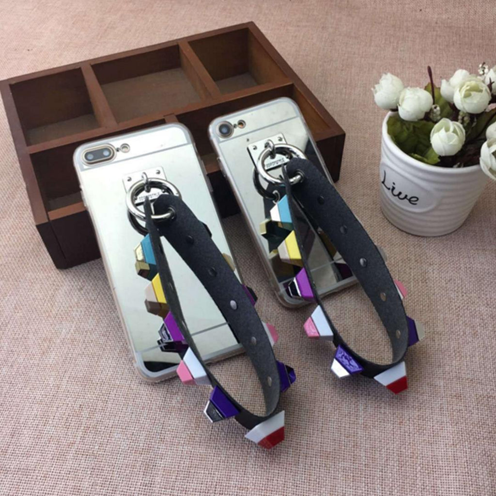 Silver mirror back iPhone case with a shockproof hard shell and reflective stylish finish — view 2
