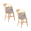 Two grey plush cloud shaped wedge cushions for bedside lumbar support and home decor