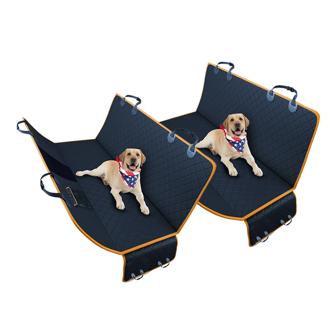 Black Oxford cloth waterproof dog car back seat hammock protecting vehicle upholstery