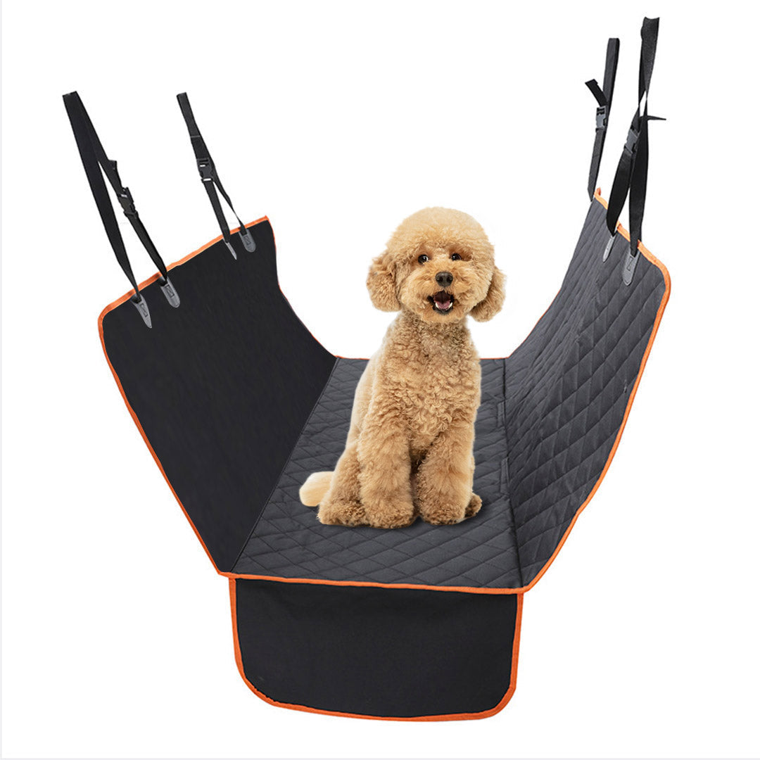 Black waterproof dog car seat cover hammock made of oxford cloth for vehicle back seats