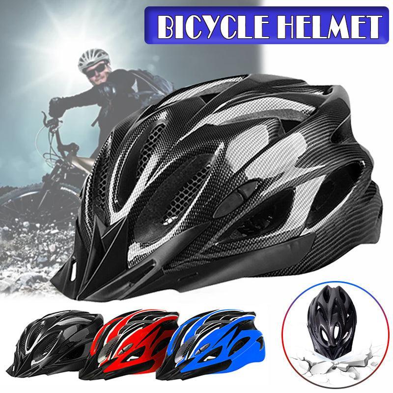 Lightweight aerodynamic bicycle helmet with ventilation holes and adjustable chin strap for safe cycling