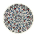 Vibrant 120cm round area rug with multicolor mandala pattern, plush polyester pile, and anti-slip backing