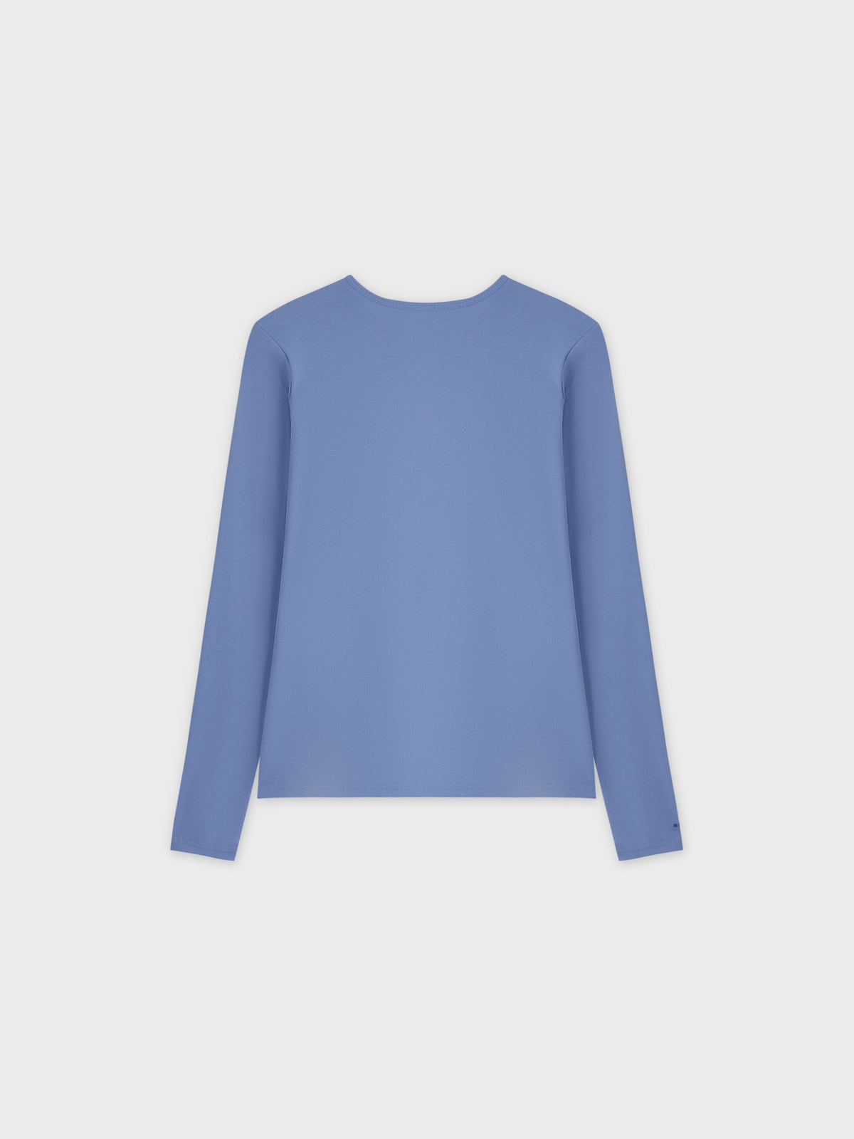 Basic High V Tee LS-Periwinkle-2