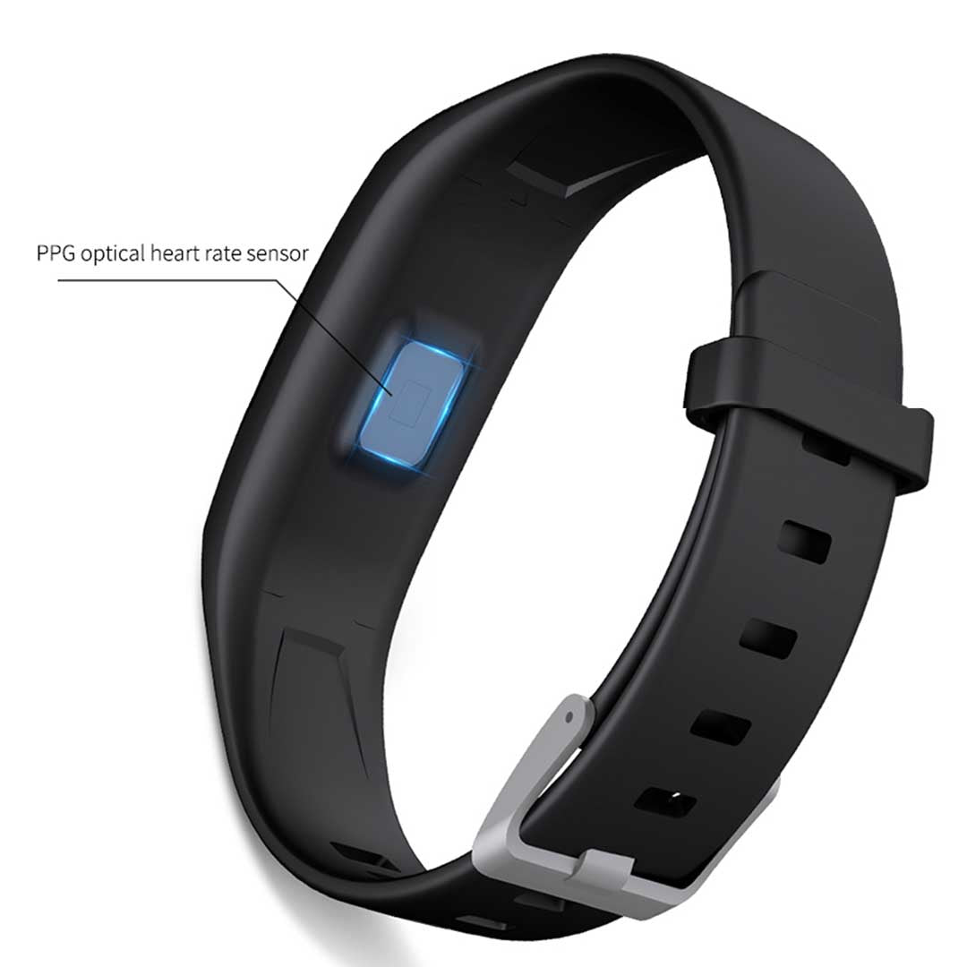Red SOGA fitness tracker smart watch with digital touch screen display and comfortable silicone wristband — view 3