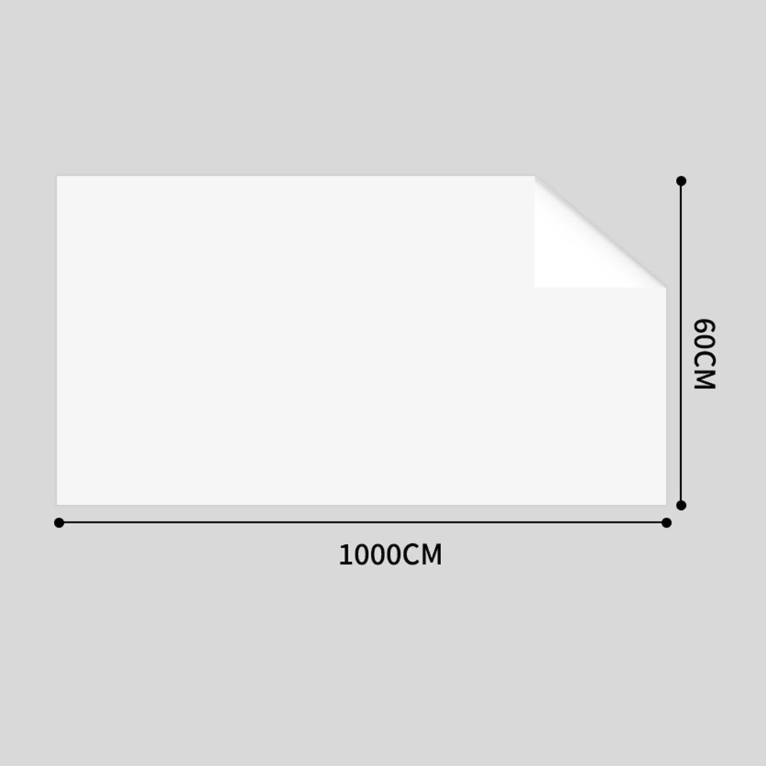 Clear dry erase whiteboard wall sticker roll applied to a modern glass office partition. — view 5