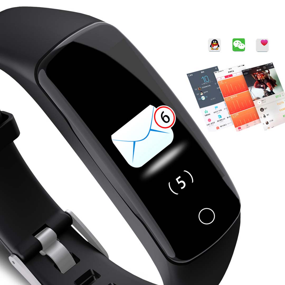 Blue touch smart watch two pack fitness tracker with breathable silicone straps and digital display screen — view 4
