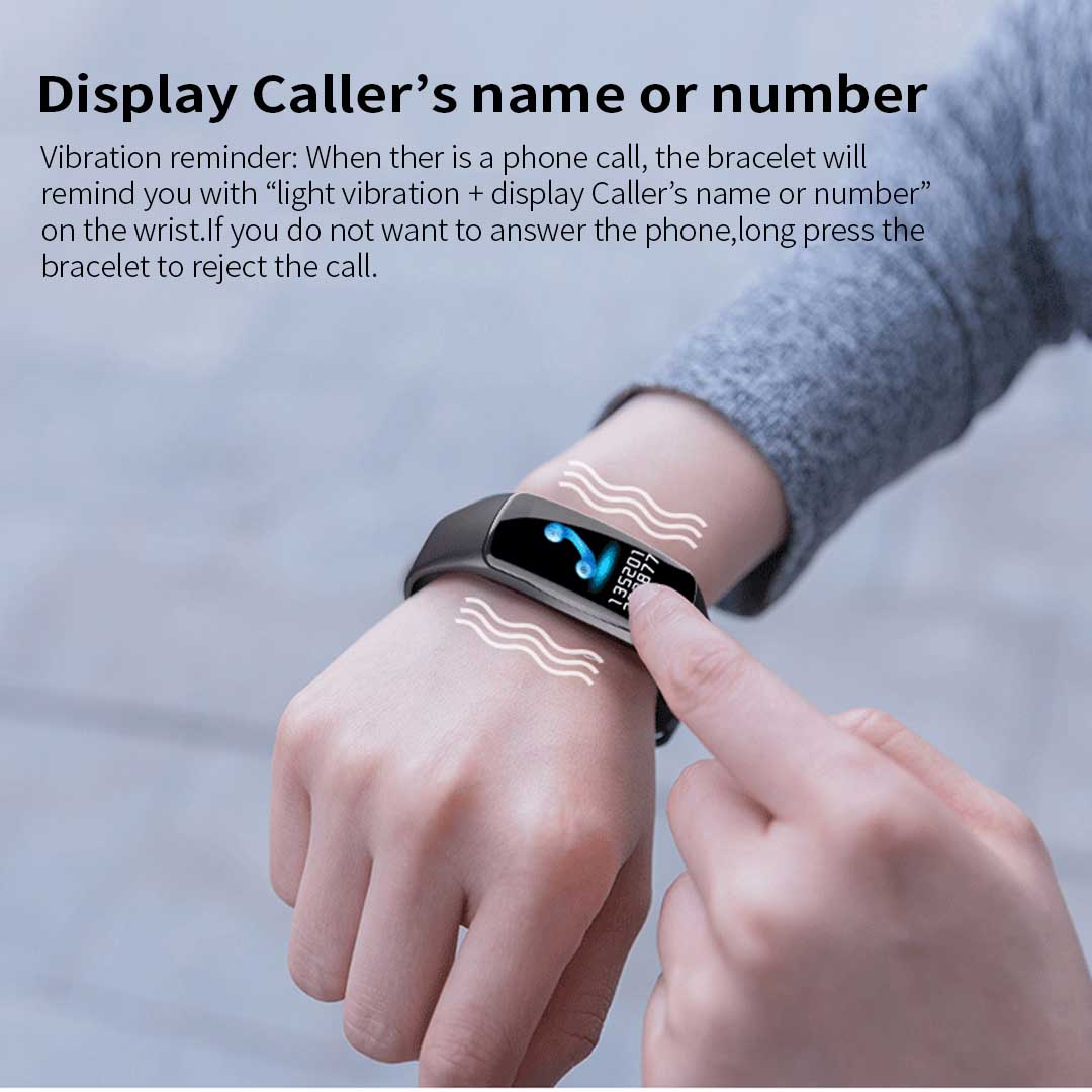 Red SOGA fitness tracker smart watch with digital touch screen display and comfortable silicone wristband — view 5