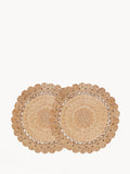Jute Flower Placemat (Set of 2)-0