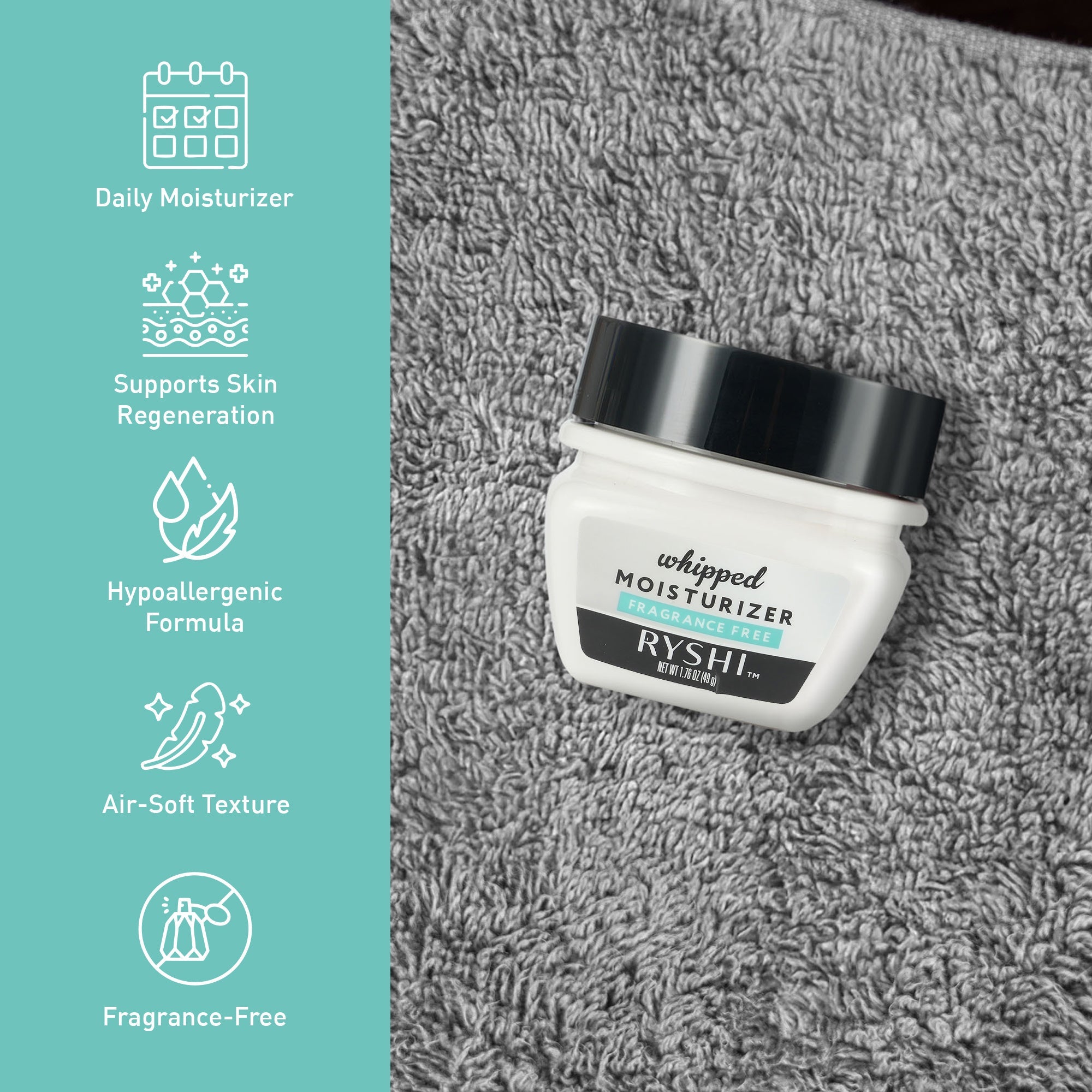 Pursonic hydration and renewal skincare duo featuring whipped moisturizer and retinol eye cream containers — view 4