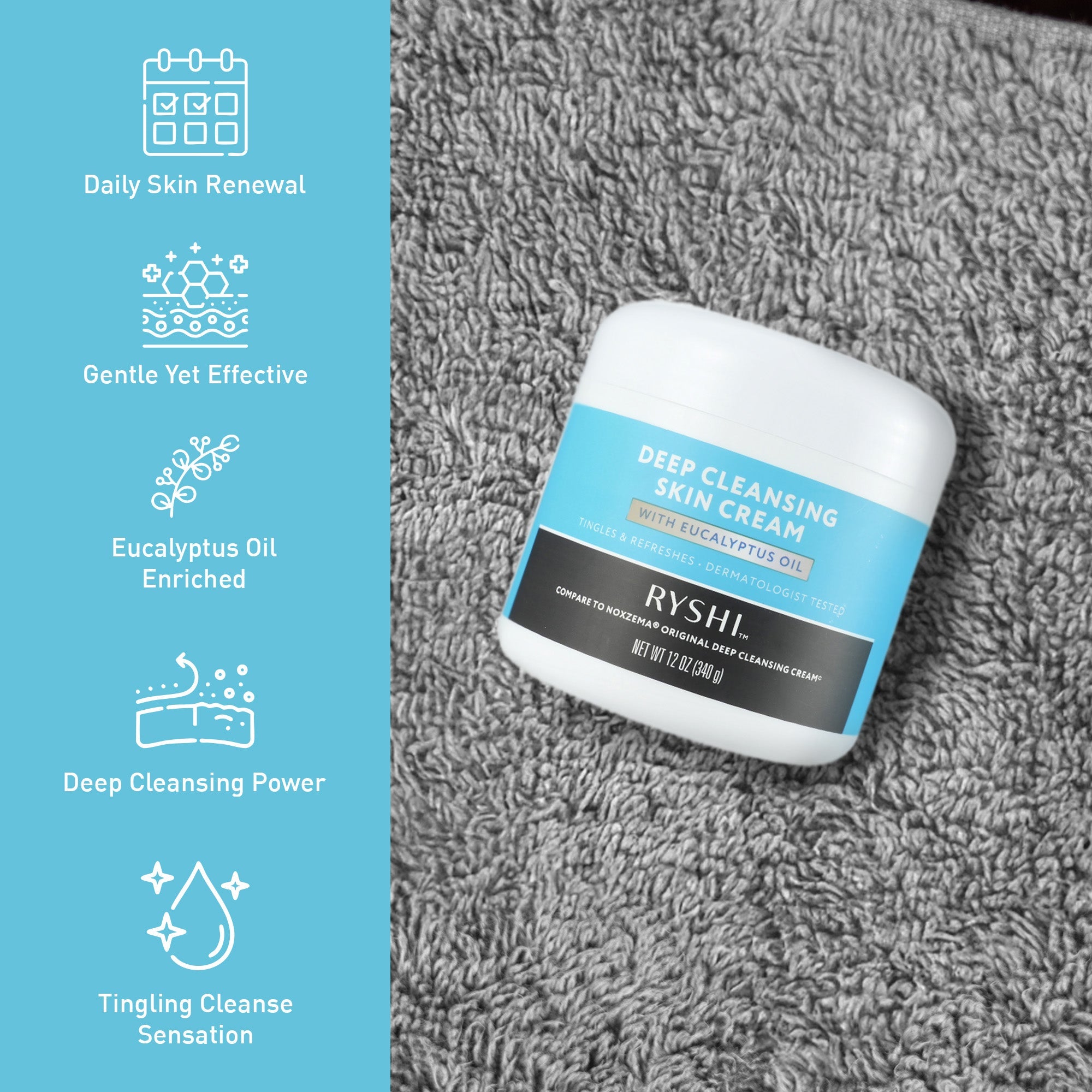 Complete skincare beauty bundle with retinol eye cream, eucalyptus cleansing cream, and finger makeup blenders — view 5