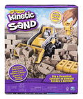 Kinetic Sand Dig and Demolish play set with brown sensory sand, brick mold, and construction truck