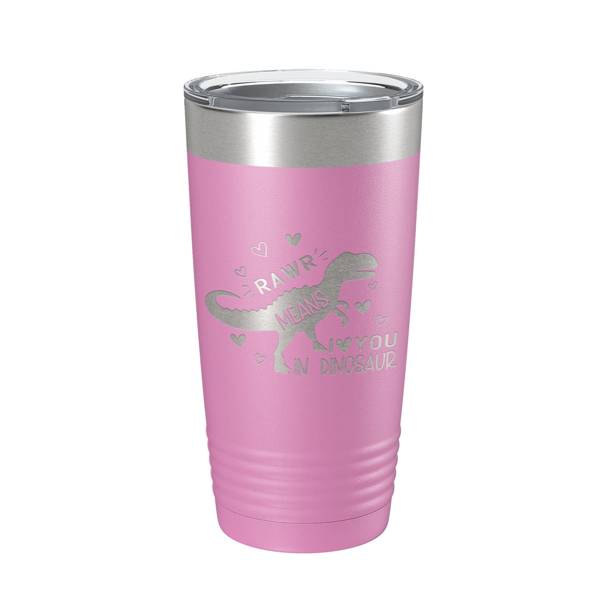 Dinosaur Tumbler Rawr Means I <3 You In Dinosaur Travel Mug Insulated Laser Engraved Coffee Cup 20 oz-14