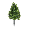Boxwood Topiary Shrub with Ground Spike 22in – UV Resistant-0