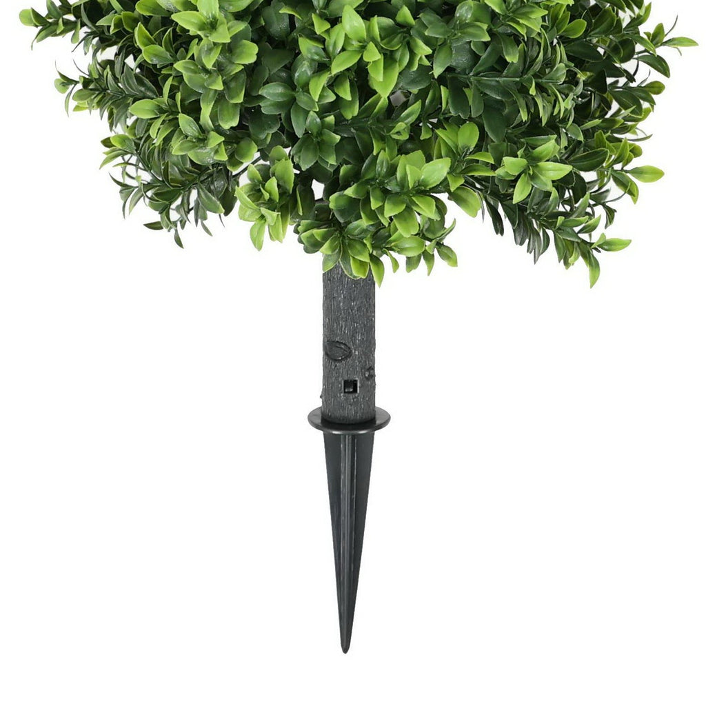 Boxwood Topiary Shrub with Ground Spike 22in – UV Resistant-3