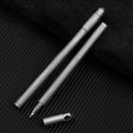 Compact titanium alloy tactical pen, a metallic high-end signature writing instrument for outdoor survival