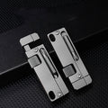 Titanium alloy EDC pocket multi-tool with wrench and screwdriver in a minimalist gray finish