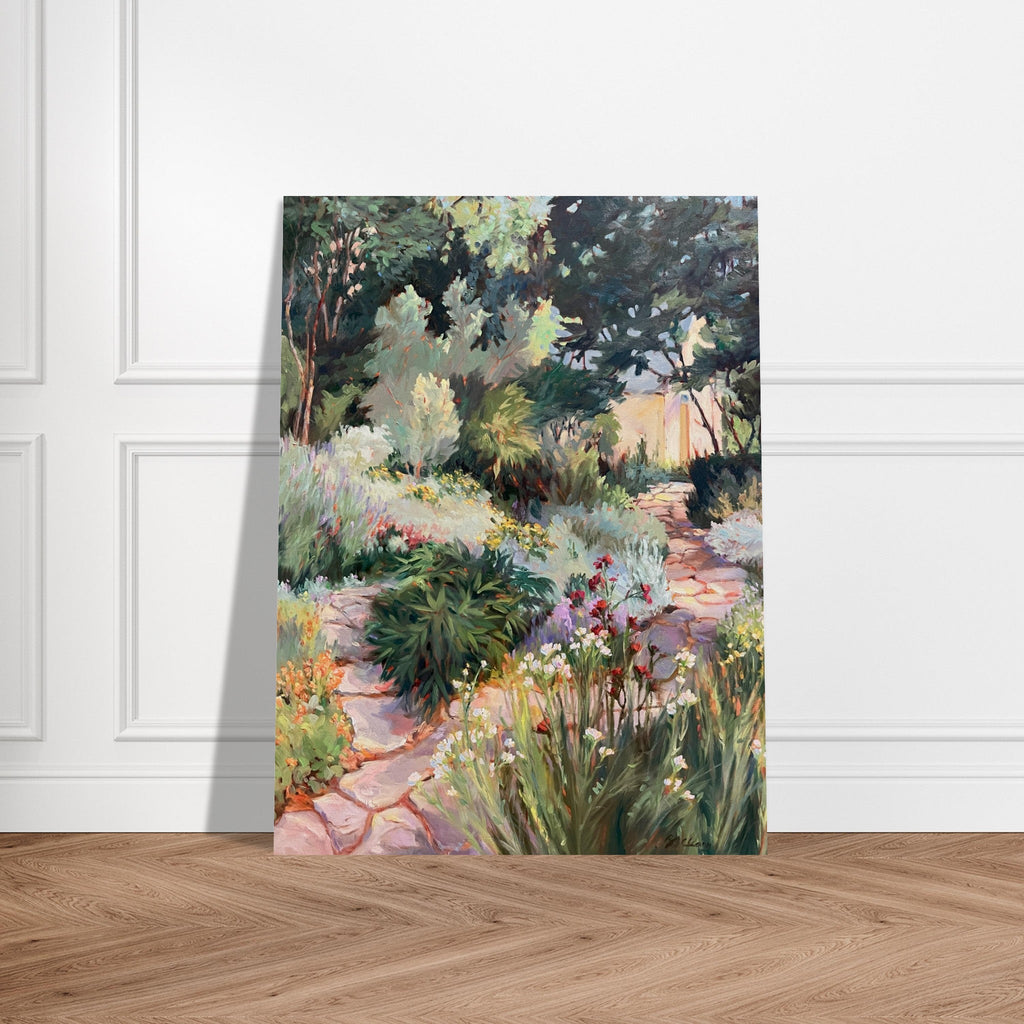 'Garden Path' Floral I 24x32 Museum-Quality Matte Paper Poster | Original Artwork by American Artist Barbara Cleary-2