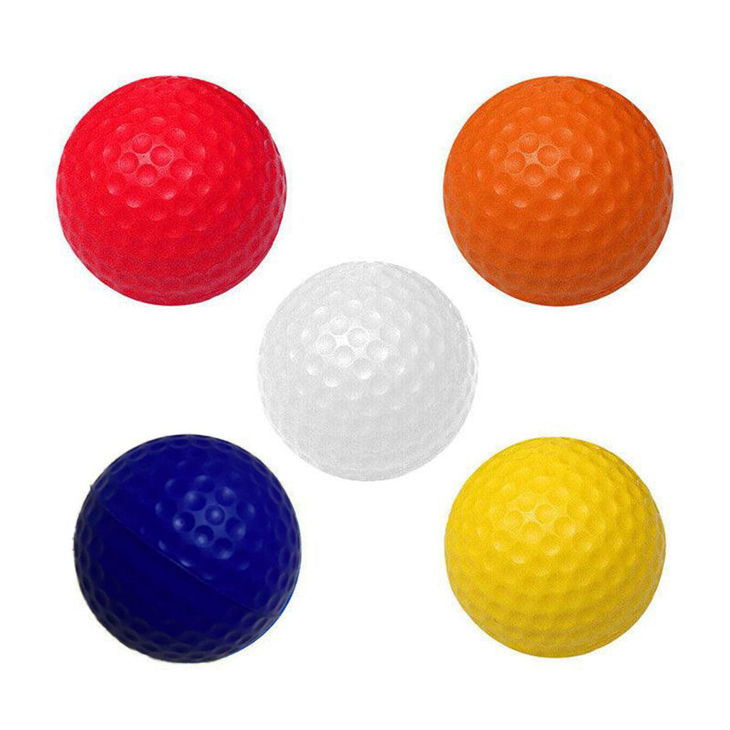 12 pack of polyurethane foam golf practice balls in mixed bright colors for indoor training. — view 2