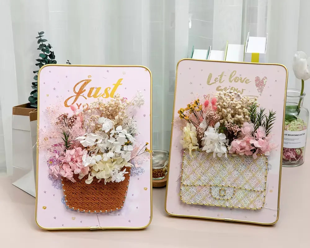 Cloud string art kit with display stand colorful thread and metal pins for DIY — view 4