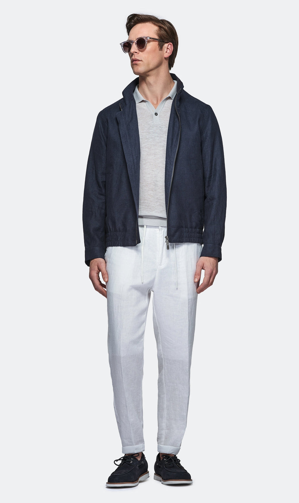 Bomber in puro lino-3