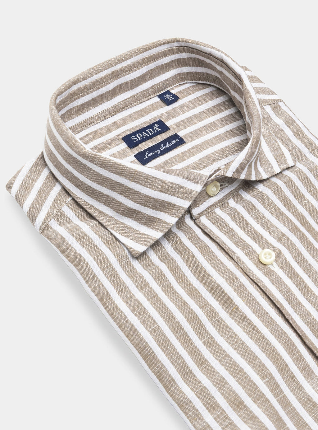 Camicia in lino e cotone a righe-1