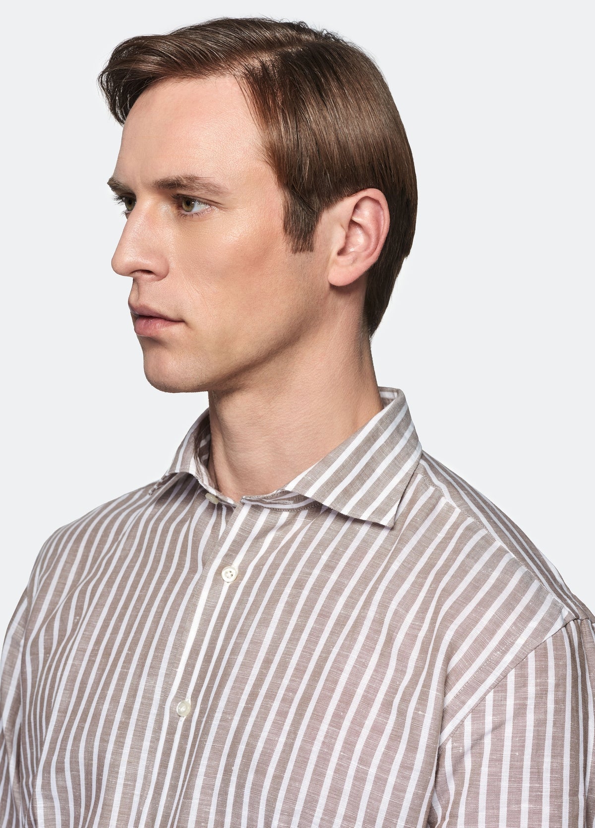 Camicia in lino e cotone a righe-2