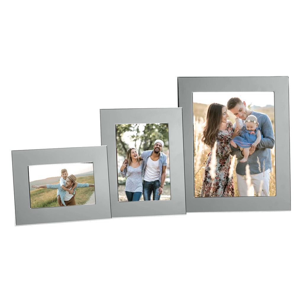 Cambridge photo frame 5x7 silver nickel plated classic tabletop picture frame with blank border — view 5