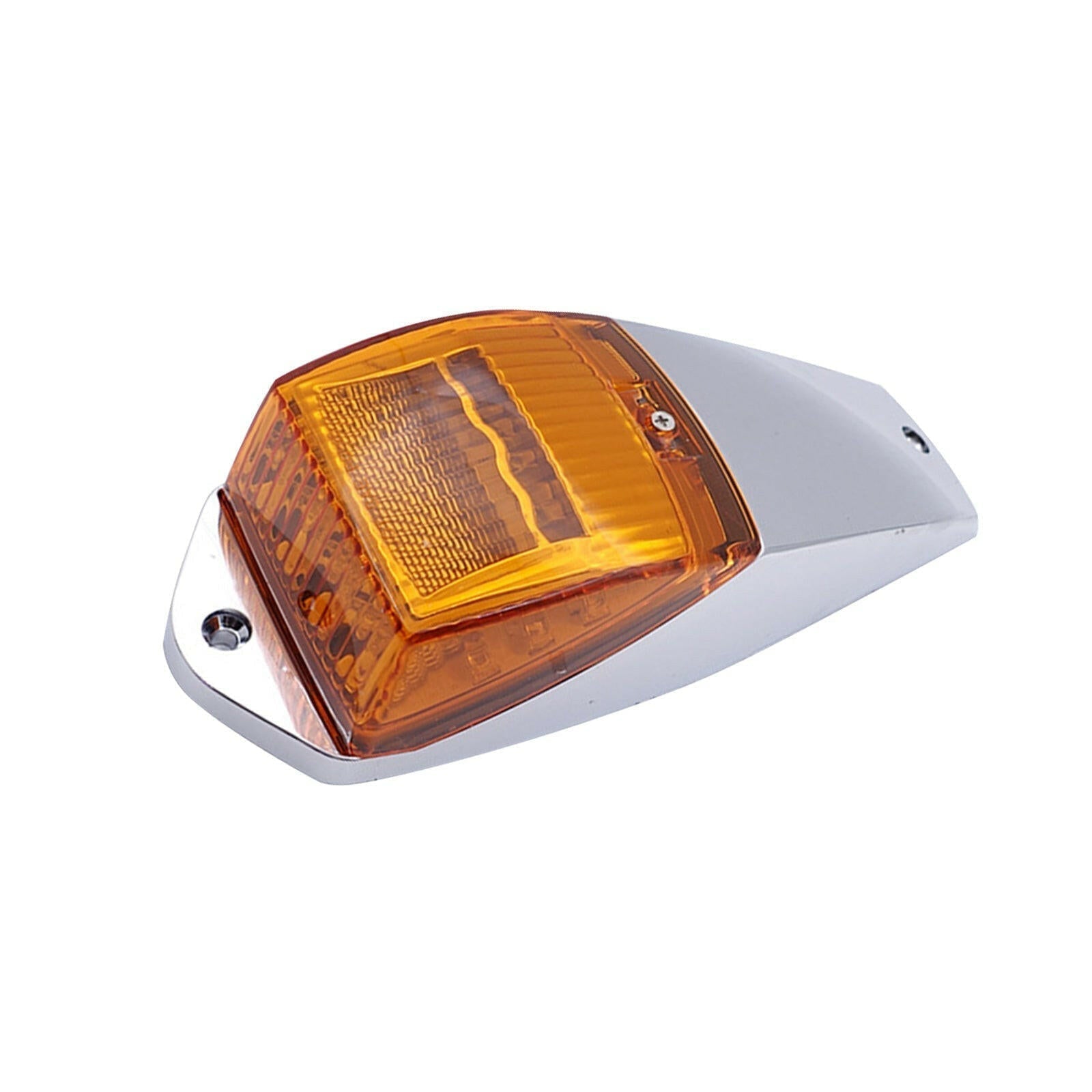 Set of five amber LED truck roof marker lights with clear lenses for heavy duty vehicles — view 3