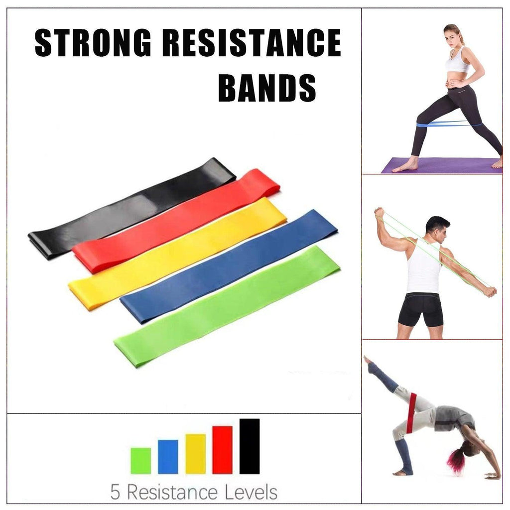 Natural latex resistance band in multiple colors for strength training yoga and physical therapy
