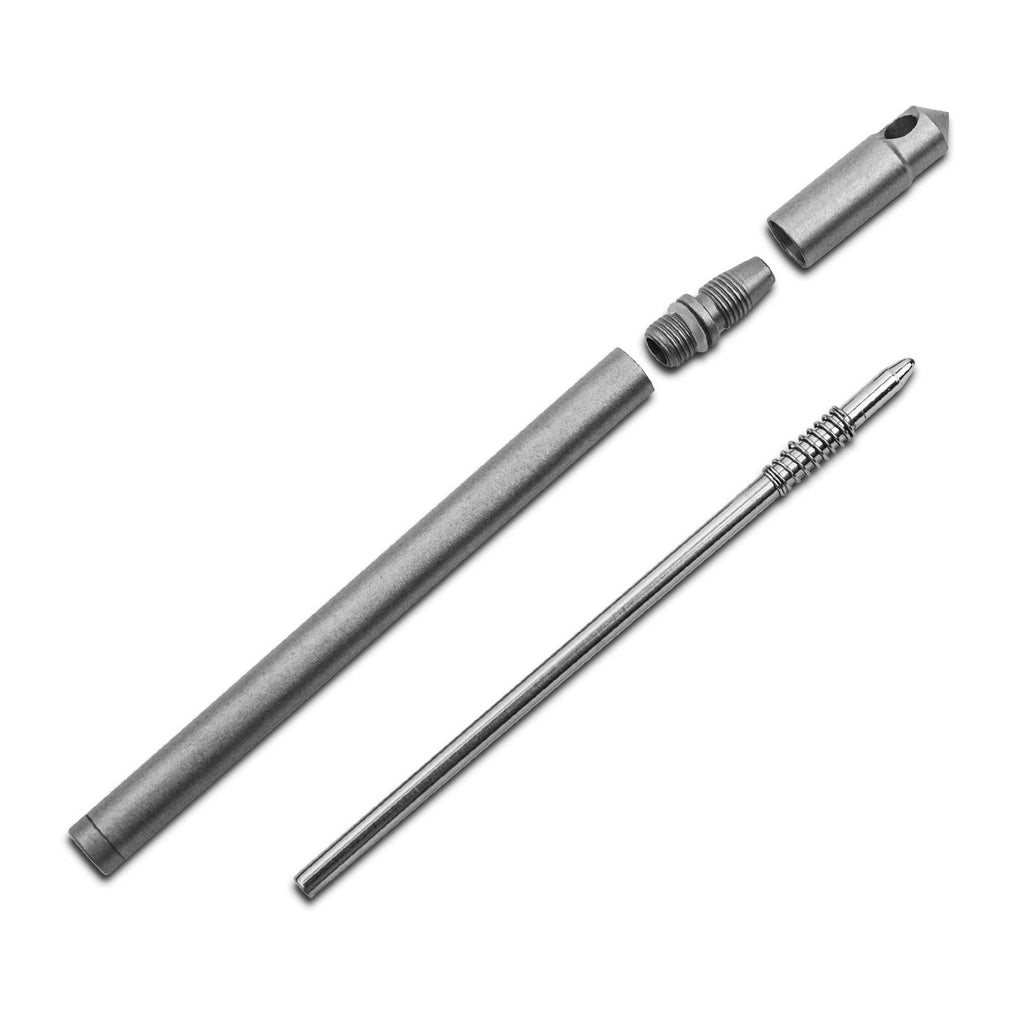 Compact titanium alloy tactical pen, a metallic high-end signature writing instrument for outdoor survival — view 3