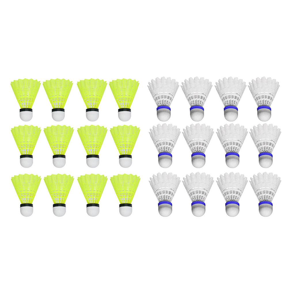 Twelve pack of durable nylon badminton shuttlecocks with soft foam heads for sports training — view 2