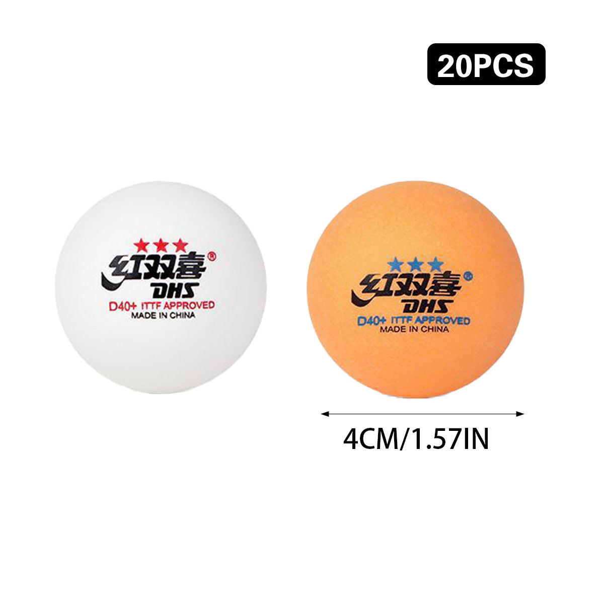 Set of twenty white and yellow ABS table tennis balls for indoor ping pong training — view 3
