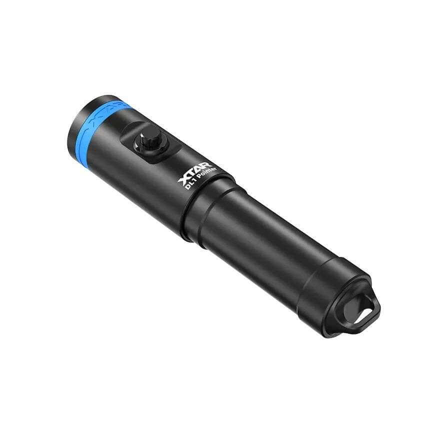 Black aluminum XTAR Pointer DL1 dive light featuring a compact design and powerful green beam — view 2
