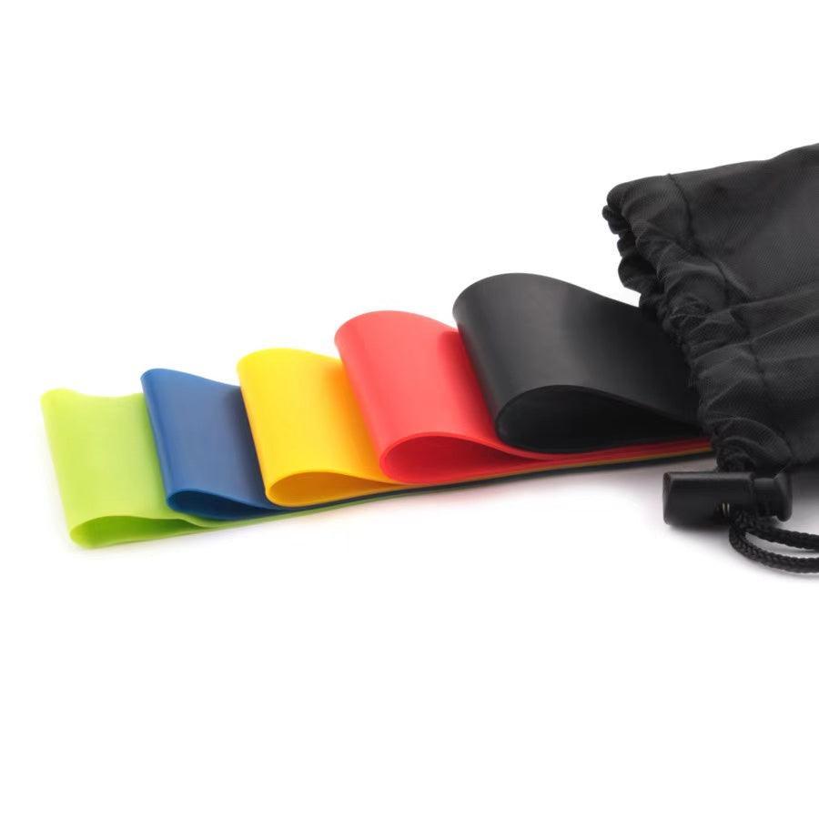Natural latex resistance band in multiple colors for strength training yoga and physical therapy — view 3