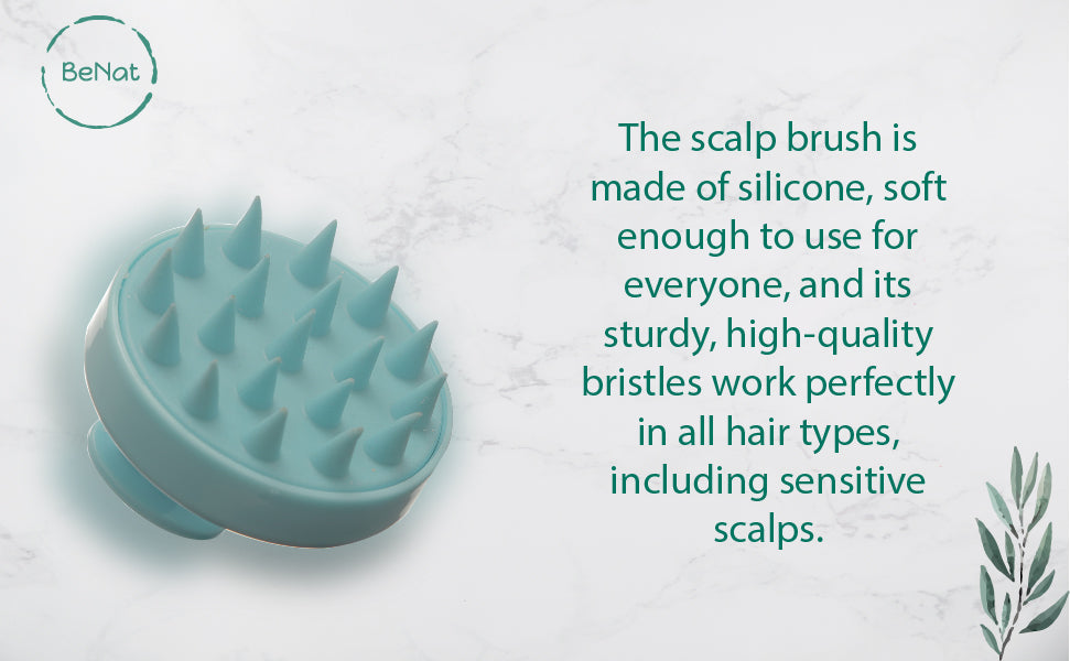 Hair scalp massager with soft silicone bristles and an ergonomic handle for deep cleaning and exfoliation — view 5