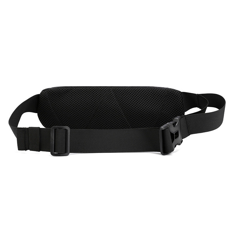 Sleek black running belt bag with secure zipper pocket for smartphone and keys — view 3