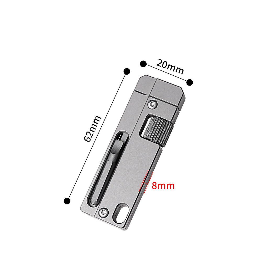 Titanium alloy EDC pocket multi-tool with wrench and screwdriver in a minimalist gray finish — view 4