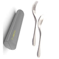 Eco Travel Set, 2 Piece Utensil Plus Case, Silver-0