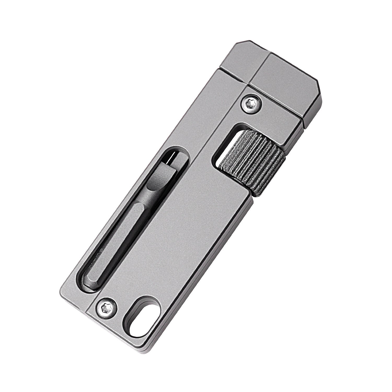 Titanium alloy EDC pocket multi-tool with wrench and screwdriver in a minimalist gray finish — view 5
