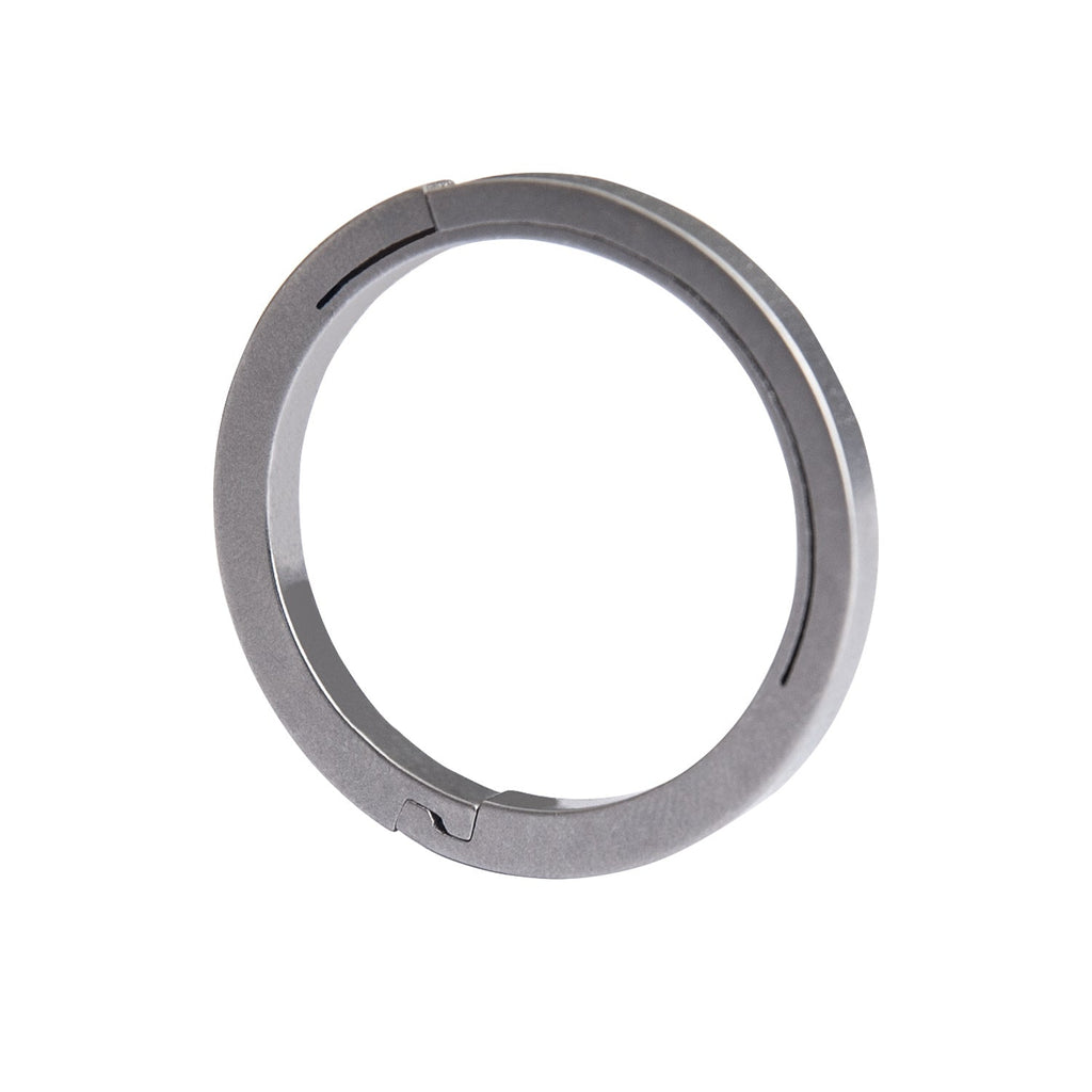 Titanium alloy everyday carry keychain with quick release side push buckle and smooth chamfered edges — view 5