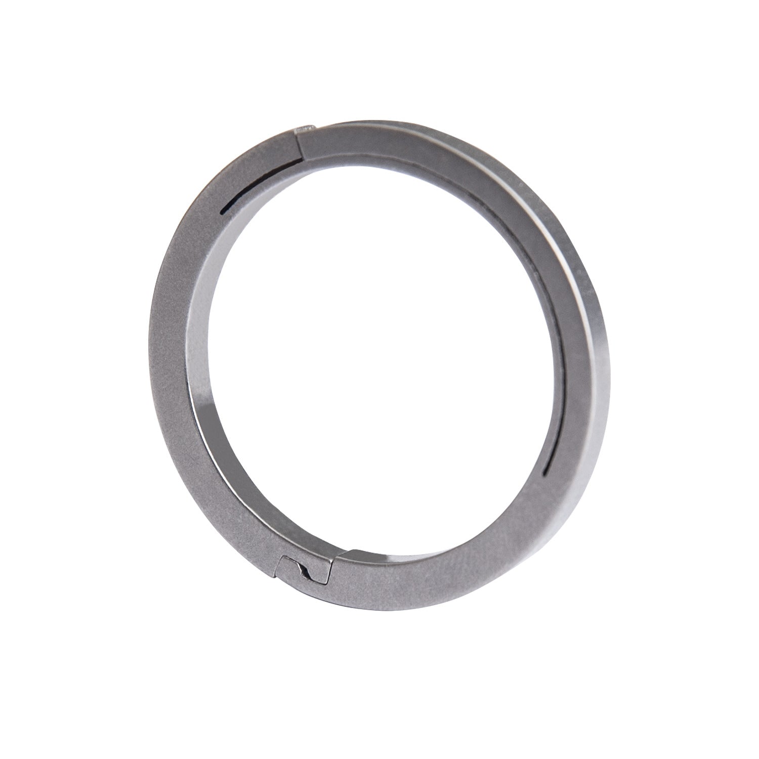 Titanium alloy everyday carry keychain with quick release side push buckle and smooth chamfered edges — view 5