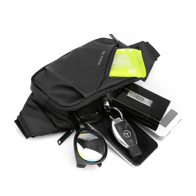 Large crossbody fanny pack with four zipper pockets for running and outdoor sports — view 2