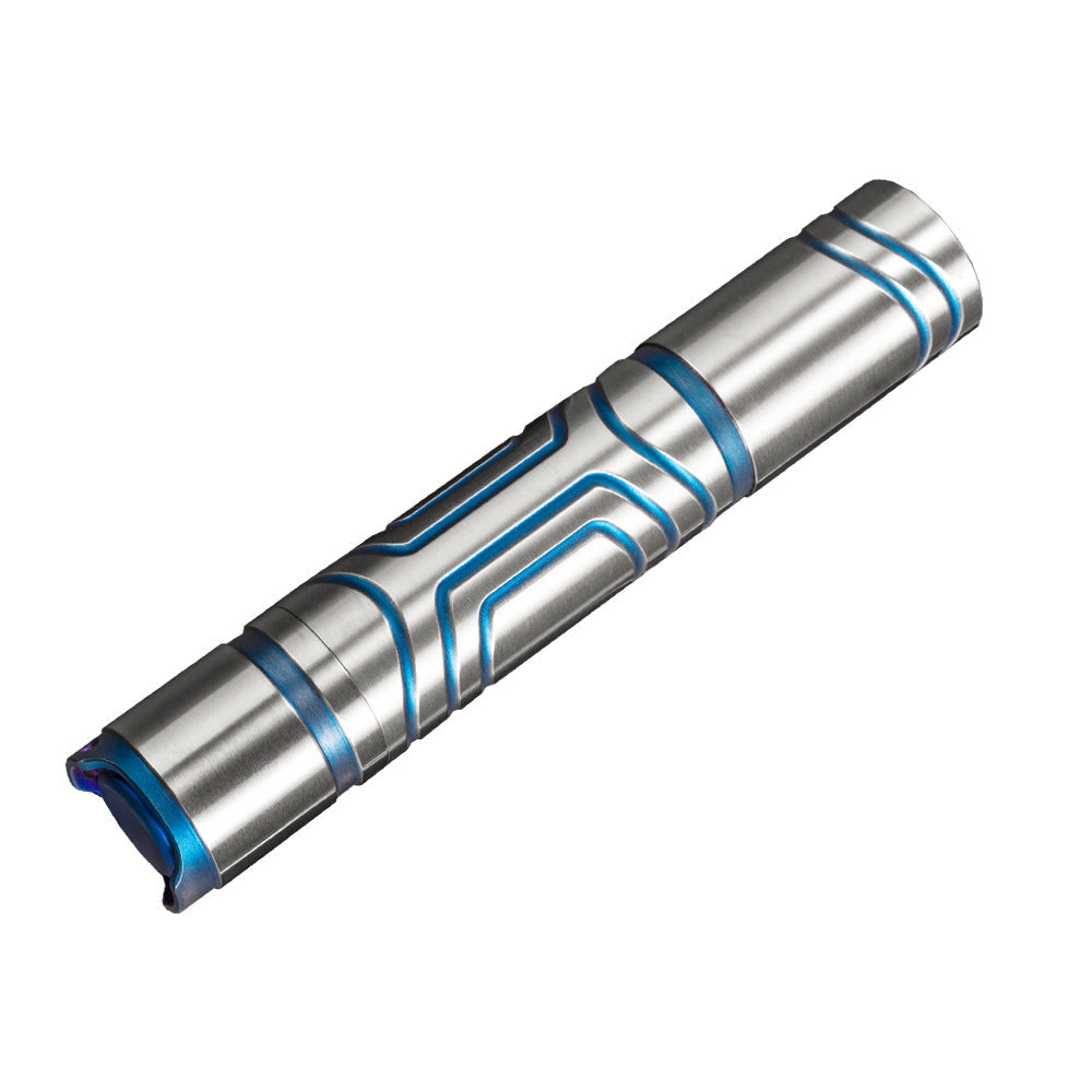 Titanium alloy tactical EDC flashlight for outdoor camping and everyday carry — view 5